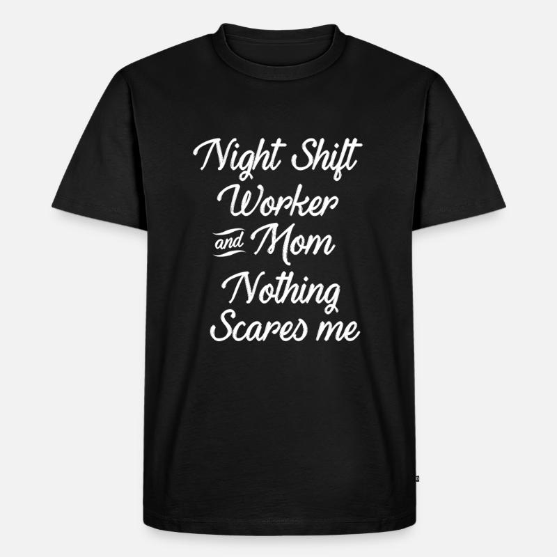 Nachtschicht - Männer Premium Bio T-Shirt - Schwarz