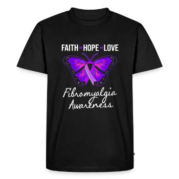 Fibromyalgie Fibro - T-shirt Premium bio Homme - noir - Devant - Nico (187cm)