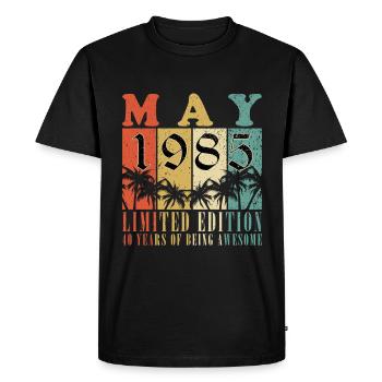 40. Geburtstag Legende Mai Jahrgang 1985 - Männer Premium Bio T-Shirt - Schwarz - Vorne - Nico (187cm)
