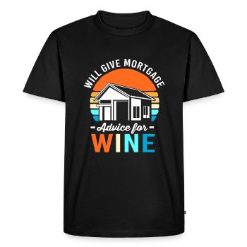Hypothèque de copropriété de dette - T-shirt Premium bio Homme - noir - Devant - Nico (187cm)