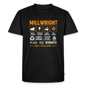 Serrurier Mécanicien Génie mécanique CNC - T-shirt Premium bio Homme - noir - Devant - Nico (187cm)