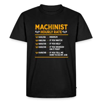 Locksmith Mechanic CNC Mechanical Engineering - Men's Premium Organic T-Shirt - black - Front - Nico (187cm)