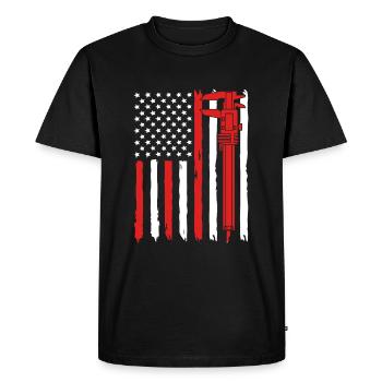 CNC Mechanic Mechanical Engineer Locksmith - Men's Premium Organic T-Shirt - black - Front - Nico (187cm)