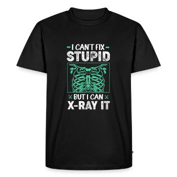 IRM Radiologue Radiologie Rad Tech X-ray - T-shirt Premium bio Homme - noir - Devant - Nico (187cm)