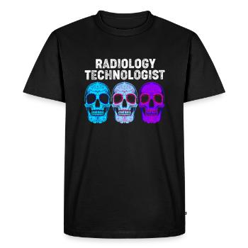 IRM Radiologue Radiologie Rad Tech X-ray - T-shirt Premium bio Homme - noir - Devant - Nico (187cm)