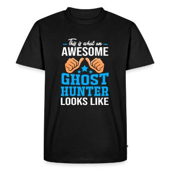 fantôme sorcière heure fantômes paranormal - T-shirt Premium bio Homme - noir - Devant - Nico (187cm)