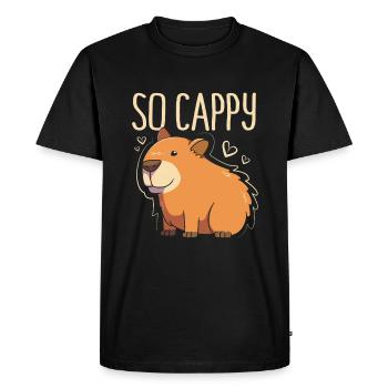 Capibara Capybara - T-shirt Premium bio Homme - noir - Devant - Nico (187cm)