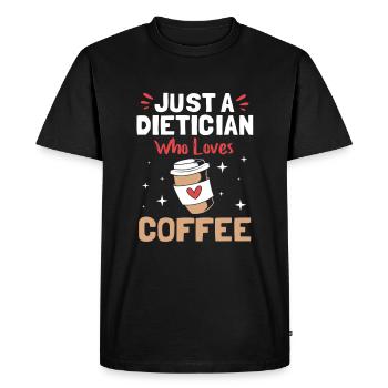 Diététicien Diet Café - T-shirt Premium bio Homme - noir - Devant - Nico (187cm)