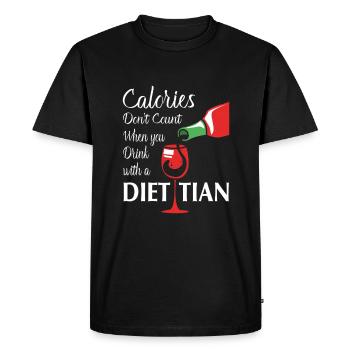 Diététicien diététique - T-shirt Premium bio Homme - noir - Devant - Nico (187cm)