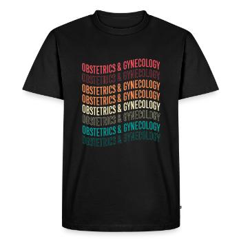 Sage-femme Obstétrique Obstétrique - T-shirt Premium bio Homme - noir - Devant - Nico (187cm)