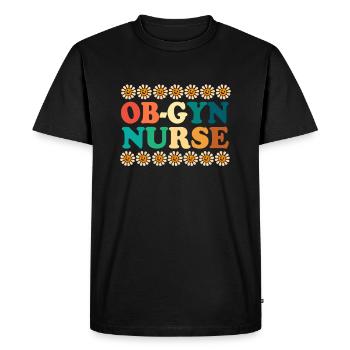 Obstétrique obstétrique sage-femme - T-shirt Premium bio Homme - noir - Devant - Nico (187cm)