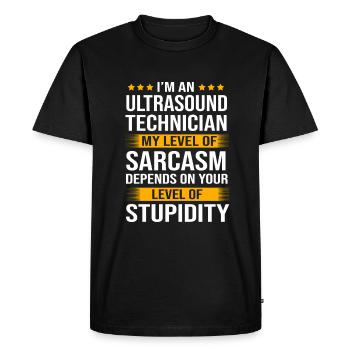 Ultrasonic Technician Ultrasonic Technician - Men's Premium Organic T-Shirt - black - Front - Nico (187cm)