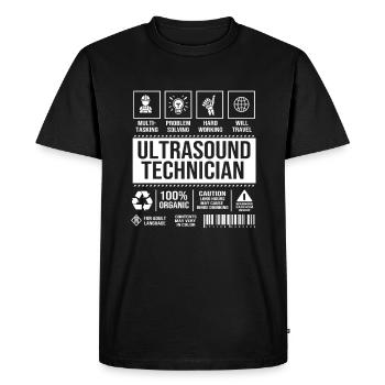 Ultrasonic Technician Ultrasonic Technician - Men's Premium Organic T-Shirt - black - Front - Nico (187cm)