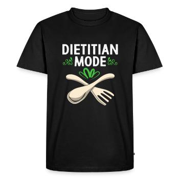 Alimentation Nutrition alimentaire - T-shirt Premium bio Homme - noir - Devant - Nico (187cm)