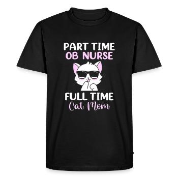 Infirmière Hôpital de Grossesse - T-shirt Premium bio Homme - noir - Devant - Nico (187cm)