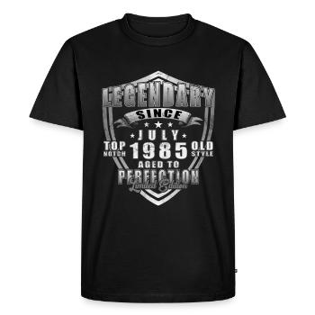 July 1985 Retro Birthday Born in July 1985 - Men's Premium Organic T-Shirt - black - Front - Nico (187cm)