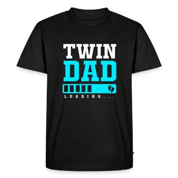 twin dad twins father - Men's Premium Organic T-Shirt - black - Front - Nico (187cm)