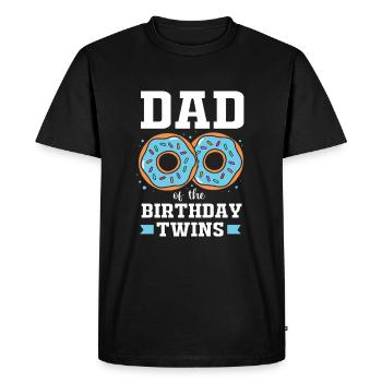 Gémeaux Père Gémeaux Papa - T-shirt Premium bio Homme - noir - Devant - Nico (187cm)
