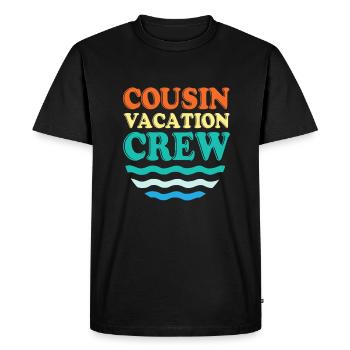 Équipage de cousins - T-shirt Premium bio Homme - noir - Devant - Nico (187cm)