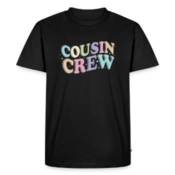 Équipage de cousins - T-shirt Premium bio Homme - noir - Devant - Nico (187cm)