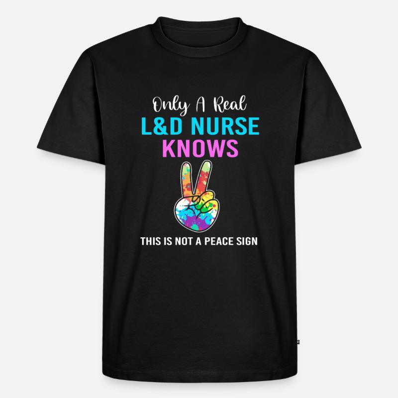 Hebamme Entbindung - Männer Premium Bio T-Shirt - Schwarz