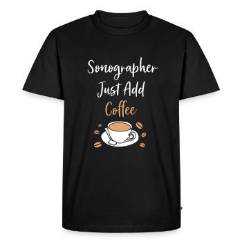 Ultrasound - Men's Premium Organic T-Shirt - black - Front - Nico (187cm)