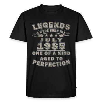 July 1985 Retro Birthday Born in July 1985 - Men's Premium Organic T-Shirt - black - Front - Nico (187cm)