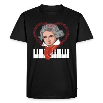 J’adore Beethoven compositeur pianiste classique - T-shirt Premium bio Homme - noir - Devant - Nico (187cm)
