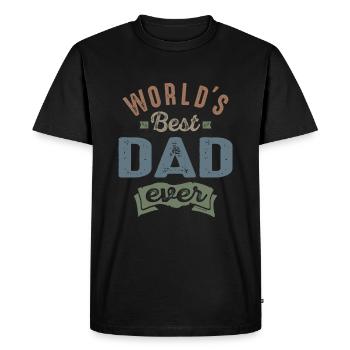 Best Dad - Men's Premium Organic T-Shirt - black - Front - Nico (187cm)