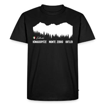 Ortler Monte Zebru Sommet royal Tyrol du Sud Italie - T-shirt Premium bio Homme - noir - Devant - Nico (187cm)