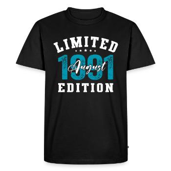 33ème anniversaire original août 1991 né en 1991 - T-shirt Premium bio Homme - noir - Devant - Nico (187cm)
