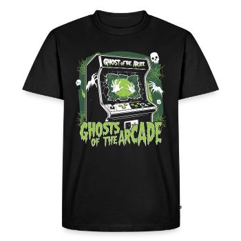 Cool Arcade Halloween Design - Men's Premium Organic T-Shirt - black - Front - Nico (187cm)