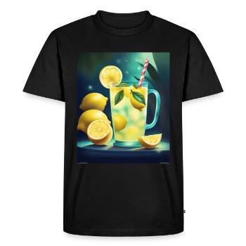 Pichet de limonade en verre - T-shirt Premium bio Homme - noir - Devant - Nico (187cm)