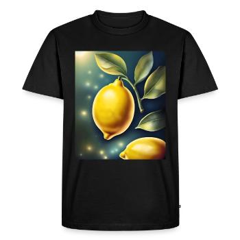 Healthy lemon lemon - Men's Premium Organic T-Shirt - black - Front - Nico (187cm)