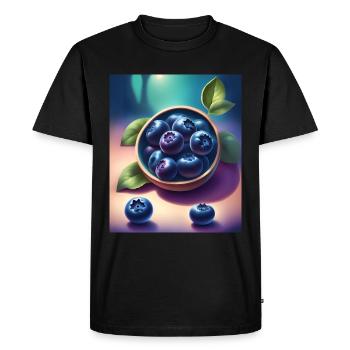 Myrtilles délicieuses - T-shirt Premium bio Homme - noir - Devant - Nico (187cm)