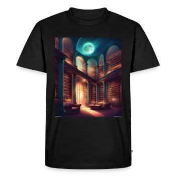Bibliothèque fantastique - T-shirt Premium bio Homme - noir - Devant - Nico (187cm)