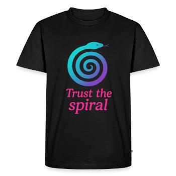 Faites confiance à la spirale - Serpent - T-shirt Premium bio Homme - noir - Devant - Nico (187cm)