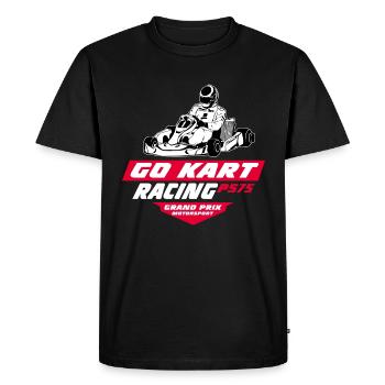 Karting - GoKart - Kart - Kart Racer - T-shirt Premium bio Homme - noir - Devant - Nico (187cm)