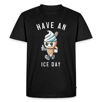 Passez une bonne journée de glace kawaii - T-shirt Premium bio Homme - noir - Devant - Nico (187cm)