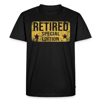 Dépenses spéciales pensions à la retraite - T-shirt Premium bio Homme - noir - Devant - Nico (187cm)