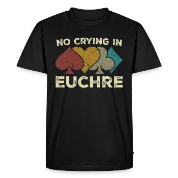 No Crying In Euchre Vintage Euchre Card Game - T-shirt Premium bio Homme - noir - Devant - Nico (187cm)
