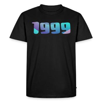 Cadeau Anniversaire 1999 Millésime 1999 Rétro 1999 - T-shirt Premium bio Homme - noir - Devant - Nico (187cm)
