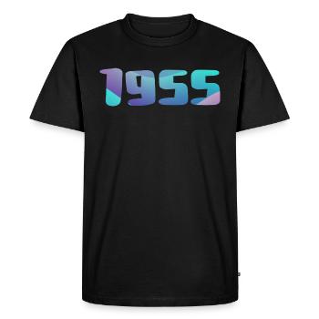 Cadeau Anniversaire 1955 Millésime 1955 Rétro 1955 - T-shirt Premium bio Homme - noir - Devant - Nico (187cm)
