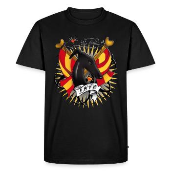 galgo_schwarz - Men's Premium Organic T-Shirt - black - Front - Nico (187cm)