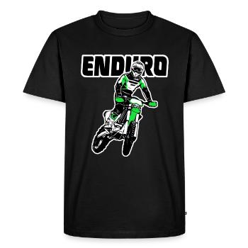 Enduro - tout-terrain - sport tout-terrain moto - T-shirt Premium bio Homme - noir - Devant - Nico (187cm)