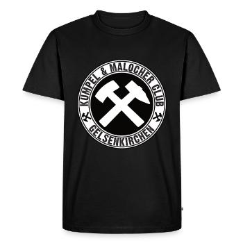 Kumpel & Malocher Club - Gelsenkirchen - Ruhrpott - Männer Premium Bio T-Shirt - Schwarz - Vorne - Nico (187cm)