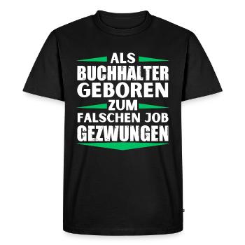 S’est retrouvé dans le mauvais emploi a atterri dans le mauvais emploi - T-shirt Premium bio Homme - noir - Devant - Nico (187cm)