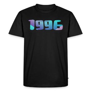 Birthday Gift 1996 Vintage 1996 Retro 1996 - Men's Premium Organic T-Shirt - black - Front - Nico (187cm)
