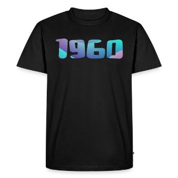 Cadeau Anniversaire 1960 Millésime 1960 Rétro 1960 - T-shirt Premium bio Homme - noir - Devant - Nico (187cm)