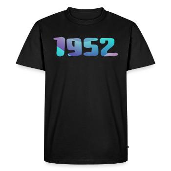 Cadeau Anniversaire 1952 Millésime 1952 Rétro 1952 - T-shirt Premium bio Homme - noir - Devant - Nico (187cm)